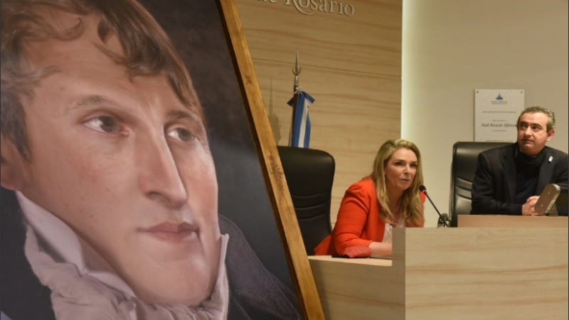 El retrato de Belgrano reconstruido virtualmente. 