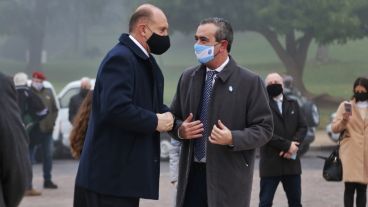 Perotti y Javkin hablaron del paro de colectivos en Rosario.