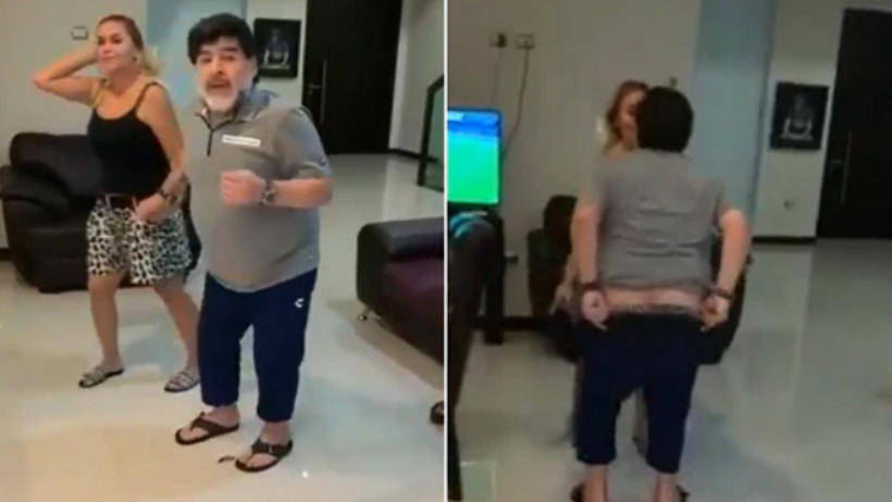 Maradona al desnudo: rompió la cuarentena, bailó con dificultad y ...