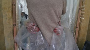 La emoción de Nilda, de 93 años, al abrazar a su hija.