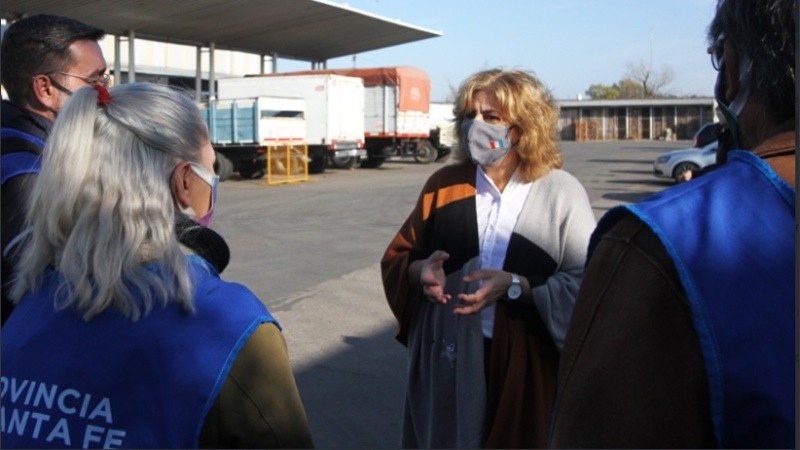 La ministra recorrió las zonas de control y testeos esta semana.