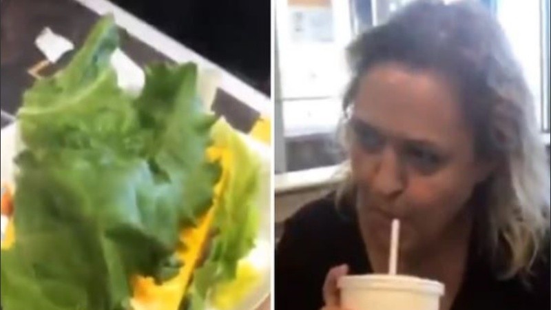 En el ticket se observa que la orden debe ser entregada “sin pan”.