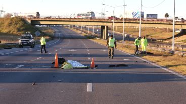 El ciclista fue derivado a un centro de salud con un fuerte golpe en la cabeza.