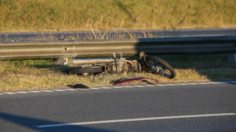 Así quedó la motocicleta.
