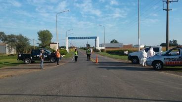 El ingreso a la localidad de Carreras.