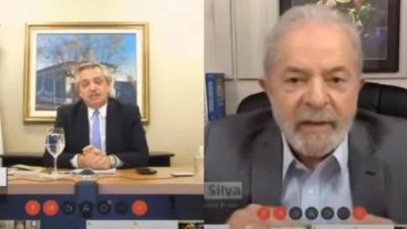 Los dirigentes dialogaron por videoconferencia.