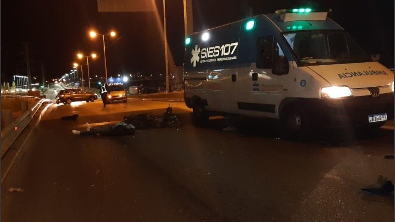 La escena del fatal choque en Circunvalación. 