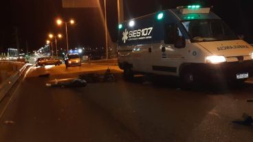 La escena del fatal choque en Circunvalación.