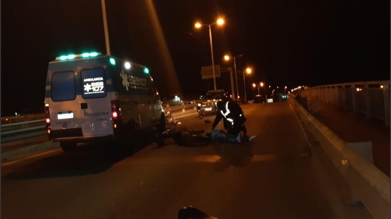 La escena del fatal choque en Circunvalación. 