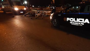 La escena del fatal choque en Circunvalación.