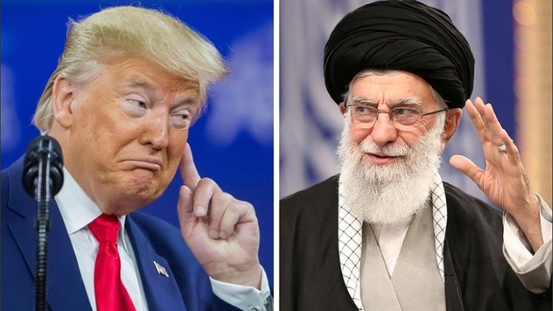 Trump y el líder supremo iraní Ayatollah Ali Khamenei.
