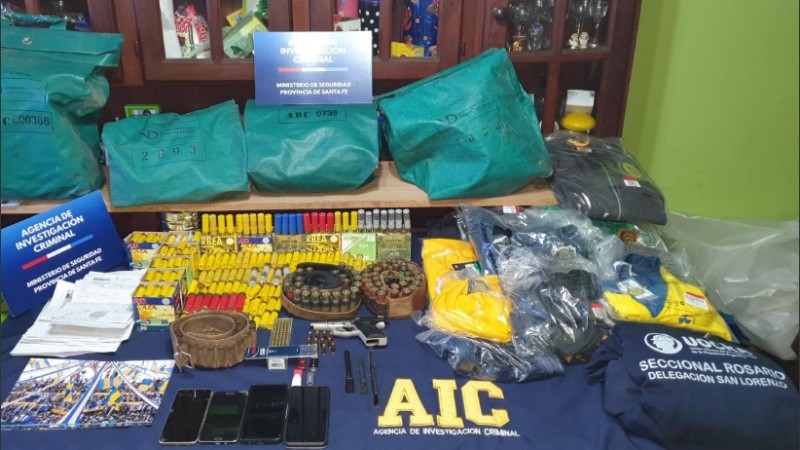 Los elementos secuestrados en el allanamiento en la casa de 