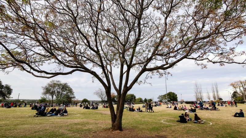 Una postal del parque de las Colectividades este sábado por la tarde. 