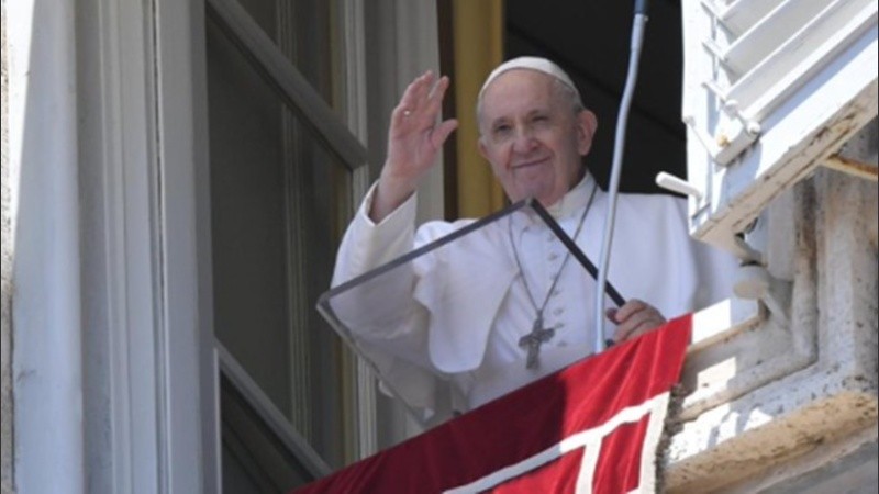 El Papa durante el Àngelus de este domingo.