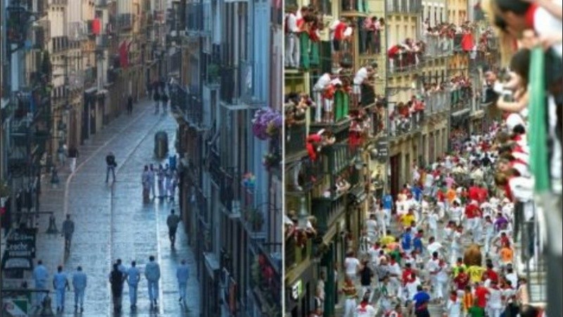 Antes las calles llenas, este año vacías por el coronavirus.