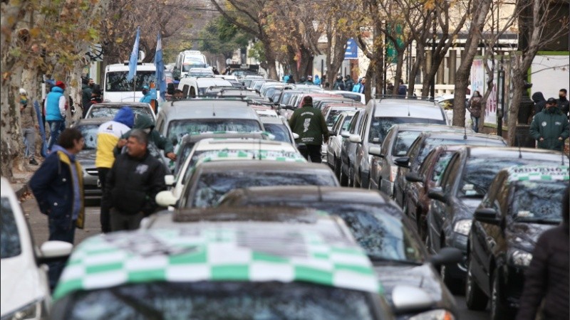 Así arrancaba la caravana a favor de la intervención estatal sobre la agroxportadora. 