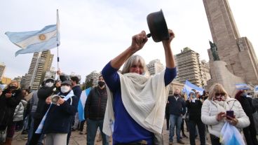 La concentración de este jueves por la tarde en el Monumento.