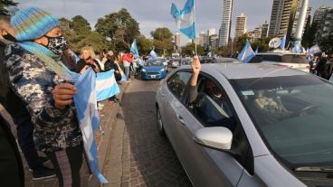 La concentración de este jueves por la tarde en el Monumento.