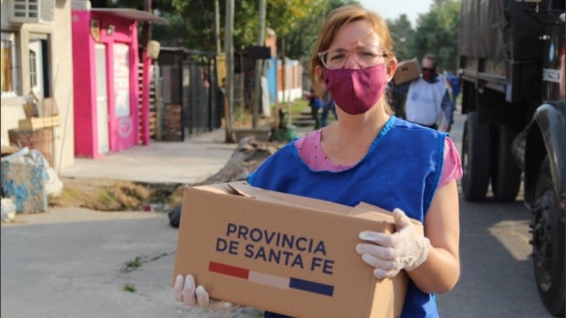 La entrega de alimentos se reforzó con la emergencia sanitaria.