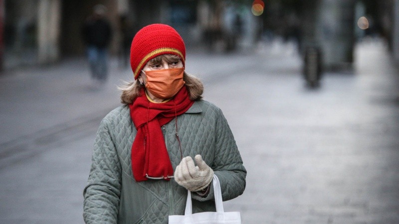 Un frío de locos en Rosario este martes por la mañana.