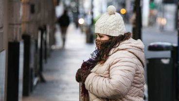 Un frío de locos en Rosario este martes por la mañana.