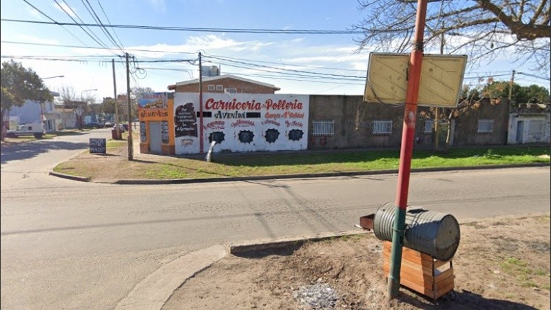 La carnicería asaltada en Villa Gobernador Gálvez. 