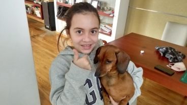 Josefina y Chicha luego del reencuentro.