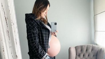 Paula en sus últimos días de embarazo.