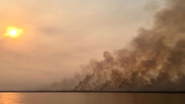 Una vista desde los buques que navegaban hacia la región.