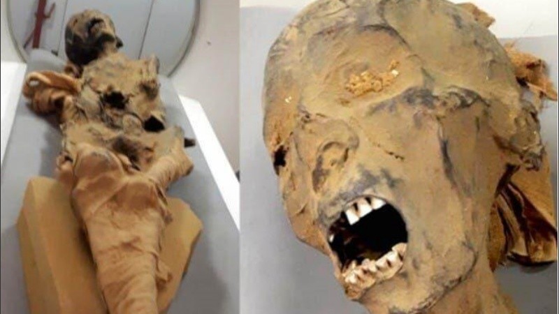 La momia había sido encontrada envuelta en lino.