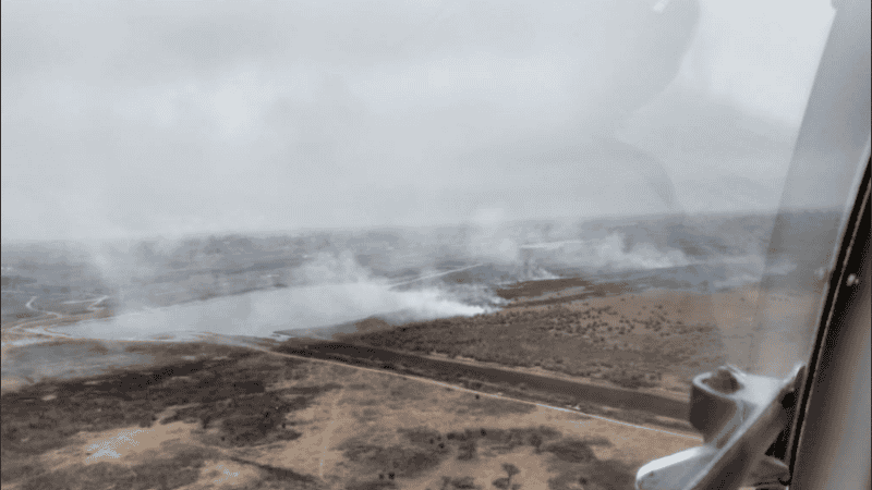 El operativo contra los incendios en la Región Metropolitana de Santa Fe.
