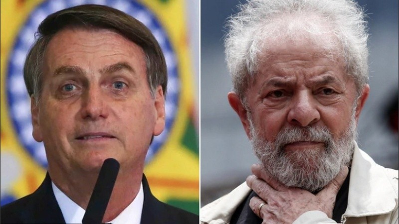Jair Bolsonaro y Luiz Inácio Lula da Silva.