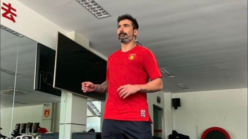 Una imagen de Lavezzi en China, su último paso en el fútbol profesional.