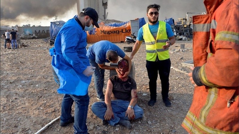 Escenas desgarradoras desde la zona portuaria donde fue el estallido.