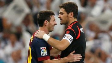 Iker y Lionel, en uno de los tantos cruces clásicos de España.