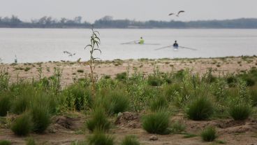 Así se encuentra la rambla Catalunya debido a la bajante del río Paraná. La altura de este miércoles era de 0.61 metros.