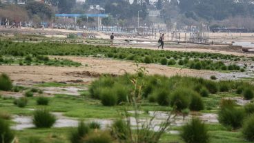 Así se encuentra la rambla Catalunya debido a la bajante del río Paraná. La altura de este miércoles era de 0.61 metros.