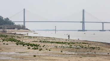 Así se encuentra la rambla Catalunya debido a la bajante del río Paraná. La altura de este miércoles era de 0.61 metros.