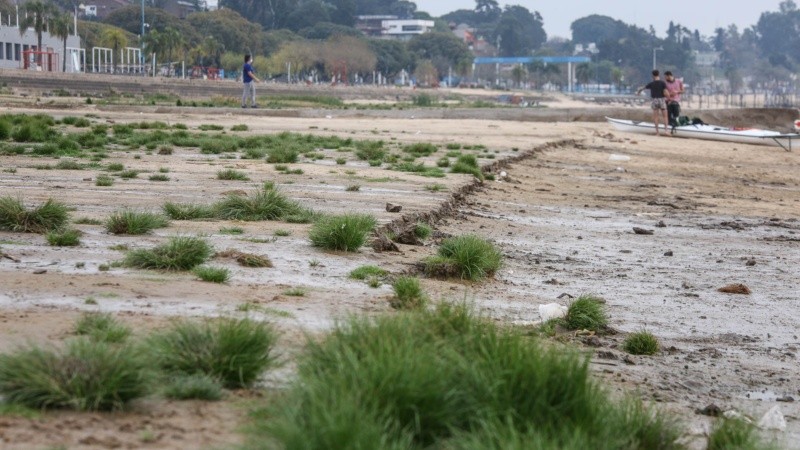 Así se encuentra la rambla Catalunya debido a la bajante del río Paraná. La altura de este miércoles era de 0.61 metros. 