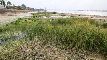 Así se encuentra la rambla Catalunya debido a la bajante del río Paraná. La altura de este miércoles era de 0.61 metros.