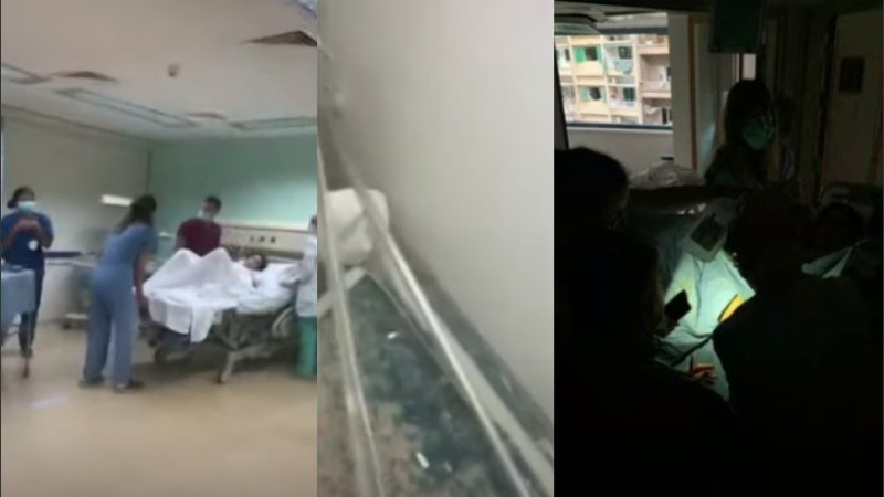 El hombre grababa el parto cuando el lugar empieza a temblar. 