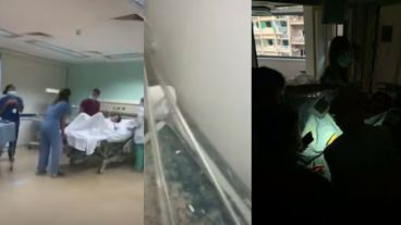 El hombre grababa el parto cuando el lugar empieza a temblar.