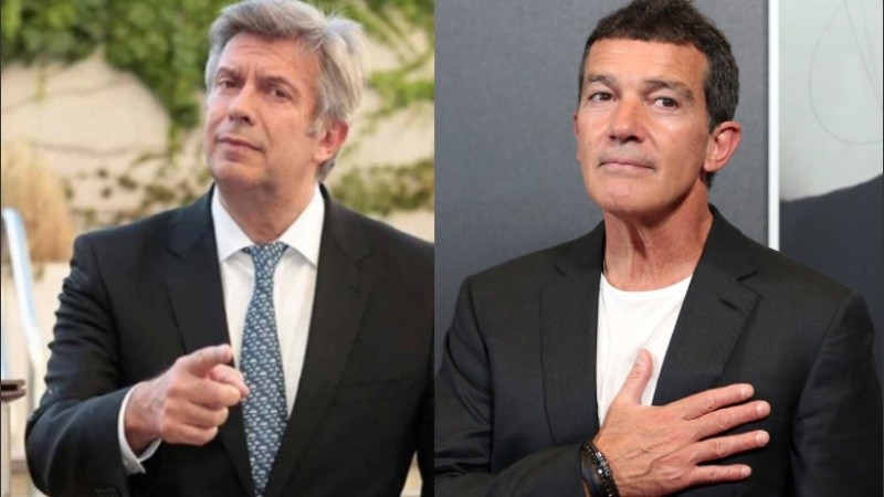 El abogado argentino Mauricio D'Alessandro y el actor español Antonio Banderas.