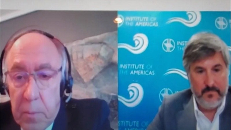 Guillermo Nielsen, presidente de YPF, durante una charla online en La Jolla Energy Conference.