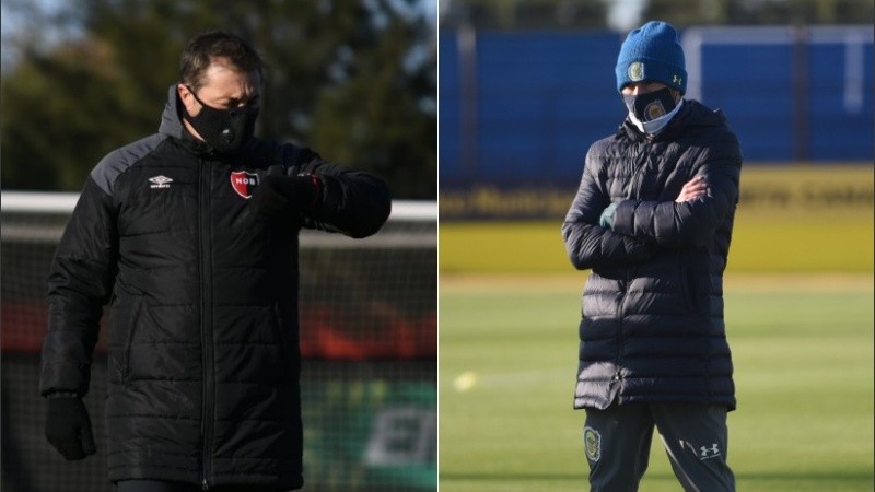 Kudelka y el Kily, en acción en los predios este lunes. 