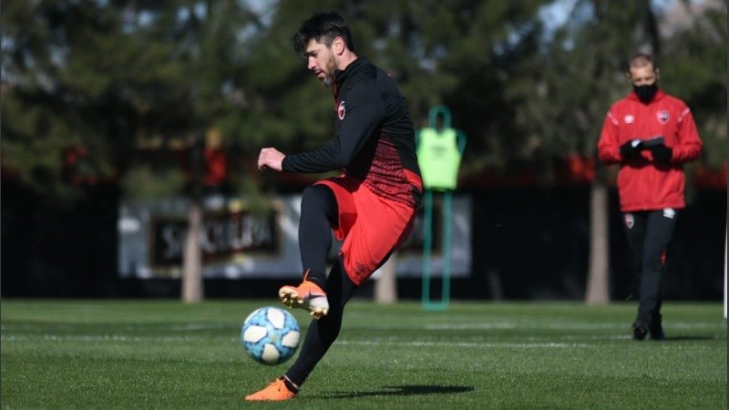Pablo Pérez en la práctica de este martes en Bella Vista. 