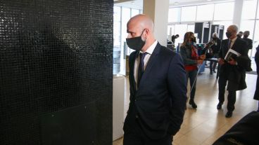 Serjal, llegando al Centro de Justicia Penal para la audiencia.