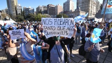 La movilización desafió el distanciamiento social.