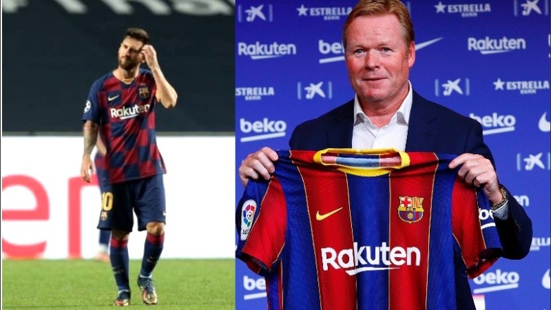 El holandés Koeman firmó un contrato de dos años y espera contar con Messi