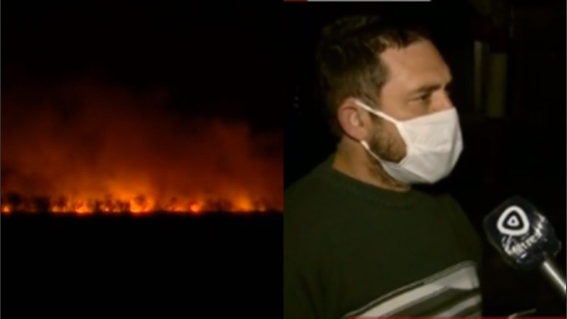 Javier dio su testimonio sobre el incendio en las islas.